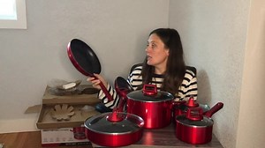 Watch Red Nonstick Cookware Set on Amazon Live