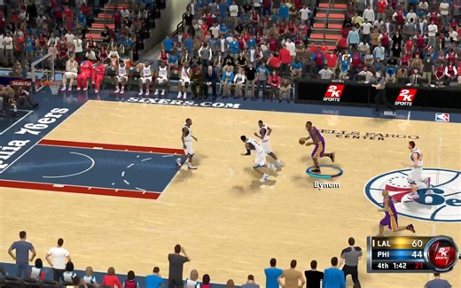 【NBA2K12】洛杉矶湖人VS费城76人