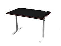 Arozzi Arena Leggero Gaming/Office Desk - White, 28.5" L x 39" W x 28.5" H, Modern Style, Water-Resistant Mousepad, Cable Management, Steel Legs, 143.3 lbs Weight Capacity