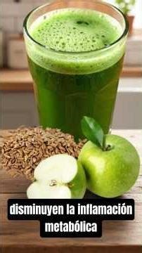 Cleanse your body and lose weight! Green apple with flaxseed on an empty stomach