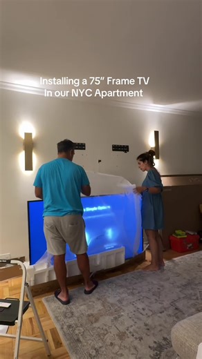 Installing a 75” Frame TV in Our NYC Apartment