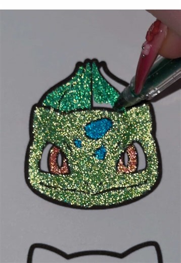 Gen 1 starters #pokemon #coloring #satisfying #glittercoloring #aestheticvideos