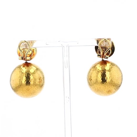 Vintage Tiffany & Co Paloma Picasso 18k Gold Hammered Planets Drop Earrings - Etsy