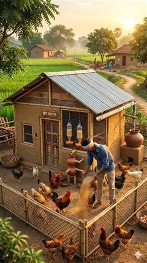Bamboo aur Jugaad se bana diya Murgi Farm 🐔🔥#shorts