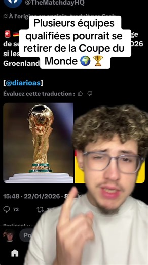 La Coupe du Monde 2026 pourrait voir certaines équipes se retirer de la compétition 🏆🌍🤦🏻‍♂️ #foot #coupedumonde #boycott #allemagne #viral