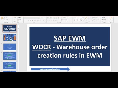 SAP EWM- WOCR (Warehouse Order creation rules)