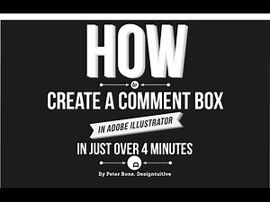 How to create a comment box with Adobe Illustrator CC