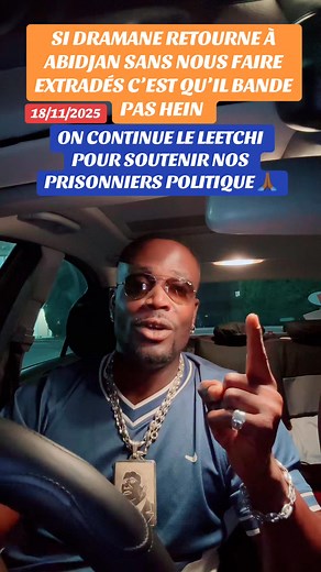 119K views · 3.5K reactions | LES RUMINOUS DITES À DRAMANE DE NOUS FAIRE EXTRADÉS AVANT DE RENTRER À ABIDJAN HEIN !!! IL SERA SIRI SANS BRUIT !!! CONTINUONS LE LEETCHI ⬇️⏬⤵️ https://www.leetchi.com/c/aide-aux-prisonniers-politique-en-cote-divoire-4265385?utm_source=native&utm_medium=social_sharing&utm_campaign=pot | Oxymore de Woody | Facebook