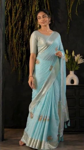 Beautiful Floral Embroidery Saree for Festivals