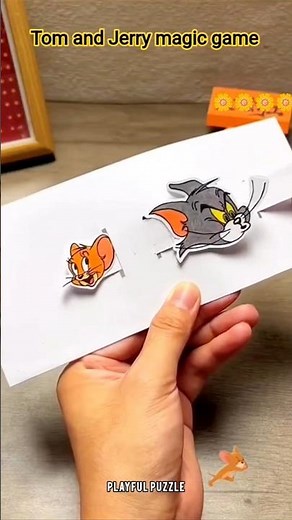 DIY tom and jerry game 🍓🤪😺 Easy craft Activity for kids #youtubeshorts #shorts #kidscraft #diy #kids