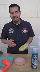 4.6K views · 129 reactions | Got a layer of compound and polish residue built on your pads after a long session of paint correction? Make the best use out of your pads by using Polishing Pad Cleaner! Polishing Pad Cleaner uses the natural cleansing power of citrus to wash and rejuvenate all foam, microfiber, and wool polishing pads, ensuring that pads last their longest and perform their best. Tag a friend who needs a bottle of Polishing Pad Conditioner! | Chemical Guys | Facebook