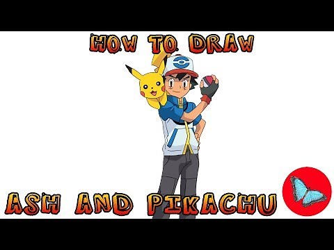 How To Draw Ash and Pikachu From Pokemon | Drawing Animals