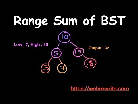 Range Sum of BST | LeetCode 938
