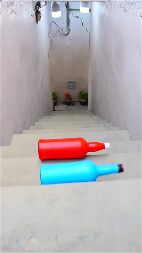 Red VS Blue Breaking glass bottle! Crushing Crunchy & Soft Things#asmr #satisfying