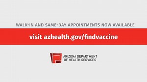 3.3K views · 66 reactions | It has never been easier or more convenient to get your vaccination. Walk-in and same-day appointments are available at sites throughout Arizona. Find a location at azhealth.gov/findvaccine and get vaccinated. | Arizona Department of Health Services | Facebook