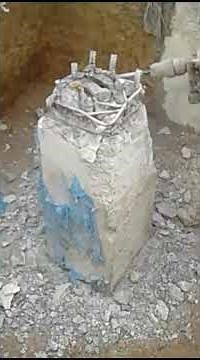 Pile Integrity Test (PIT), (Preparing Pile Head)