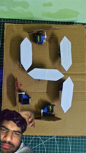 How to Make 7 Segment Display Using Servo Motors 🤖 | Arduino😎 |GSN CREATIONS| #youtube #shorts