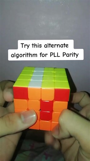 Alternate Algorithm for 4x4 PLL Parity | Aosu v7 #cube #speedcube #4x4 #follow #like #fypp #support #aosuv7 #moyucube #tutorial #4x4cube