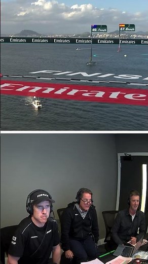 In the booth for a perfect Super Sunday in Rio 🏆 #SailGP #sailing #racing