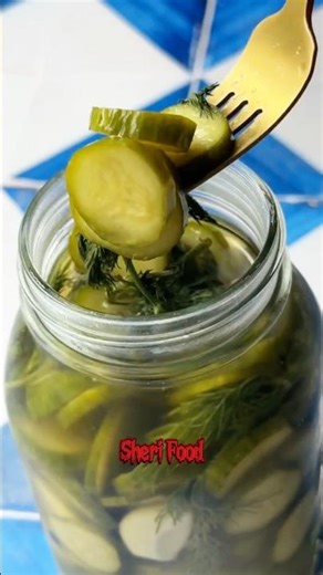 Crispy Homemade Pickles in 5 Minutes 🥒 | Easy Pickled Cucumbers Recipe #shorts