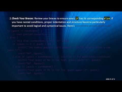 Understanding the else without a previous if Error in C Programming
