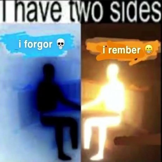 I HAVE Two sides I FORGOR 💀 i rember 😁