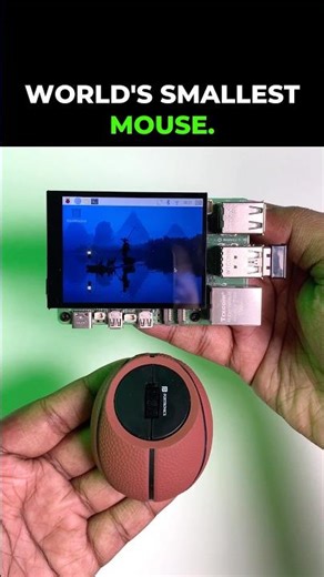 World’s Smallest Mouse for Raspberry Pi Powered World’s Smallest Computer #shorts #gadgets #tech