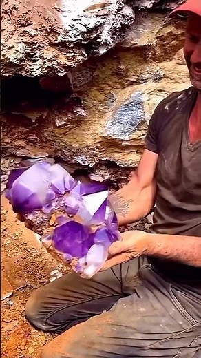 Found the Biggest Amethyst Crystal Ever in the Mines! 💎✨ | Rare Gemstone Discovery