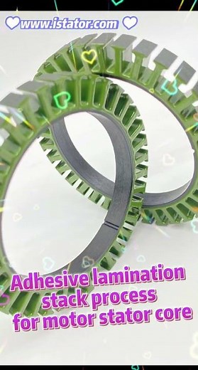 Adhesive lamination stack process for motor stator core factory #lamination #stator