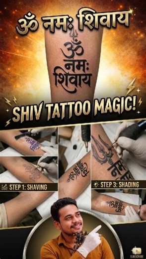 Mahadev🔱Tattoo Design Tutorial |Om namah shivaya hand tattoo #omnamahshivaya #tattoo #tattooartist