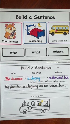 Build, Read, Write & Draw a Sentence | K–1 Writing Activity #teacherresources #teacher#grade1