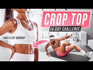 CROP TOP 14 Day Challenge | Abs & Back Fat Workout Challenge!