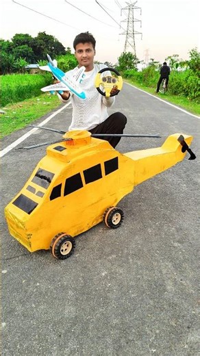 😱Mini Airplane Vs Best RC Handmade helicopter Unboxing & Testing🔥#shorts #helicopter