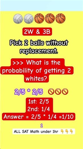 Hardest SAT Math Probability: Easy Prep Tips #shorts #satmath