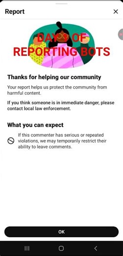 Day 1 of reporting bots