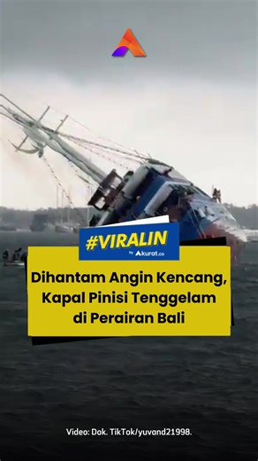 Kapal Pinisi Sharandy Tenggelam di Pelabuhan Serangan
