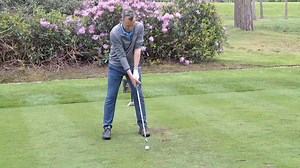 Players from Camberley Heath alongside Elvis (Alan) from Knowle Park taking on the par 3 4th at West Hill. | golfpairs.com