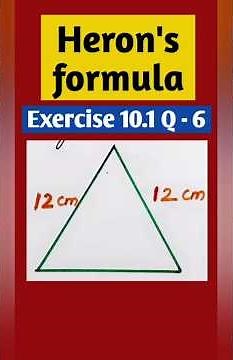 Chapter 10 Heron's Formula #class 9 maths #maths #heronsformula #herons_formula #trending