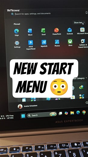 Windows New Start Menu is HERE 😳 #shorts