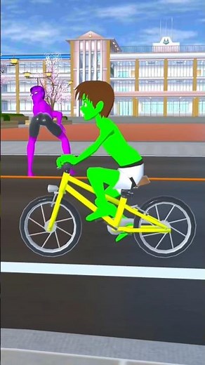 Yuta Bike & Zombie Zombie Run 😍😱 #shorts #sakura #yutamio #sakuraschoolsimulator #trend