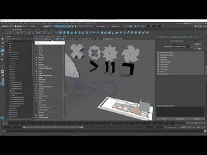 MAYA Videocourse - 08 - Importing Vector Graphics and CAD Drawings, Creating 3D Object from 2D Curve