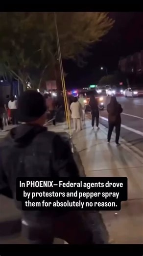 AGirlHasNoPresident on Instagram: "Animals. They’re all animals. ICE out here acting like they’re playing a video game. I don’t wanna watch this stuff but sadly it’s very important that it gets out there. Remember, Bloody Sunday was important because it was recorded and aired on television later that night. Before that, it was easier for people to look away. It had to be put in their faces. This shit matters. @iamdaymadison IN PHOENIX— Federal agents drove by protestors and pepper sprayed them f