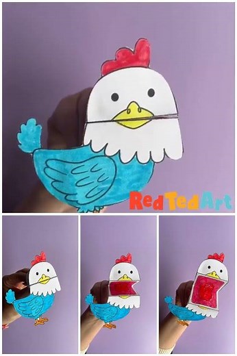 chicken finger puppet