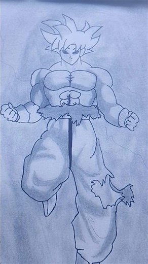 I.....make goku drawing with funny 😂😂 #dragonball #goku #anime