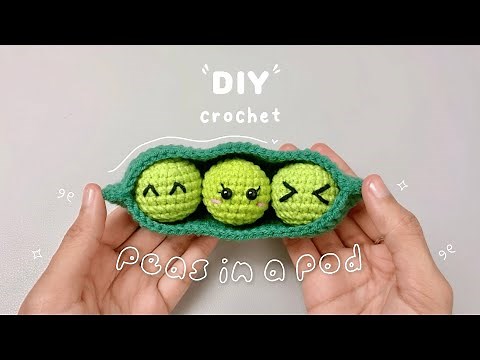♡ Crochet Peas in a Pod 🫛 ⟡ Tutorial Crochet For Beginners ⟡ DIY Crochet Amigurumi ♡