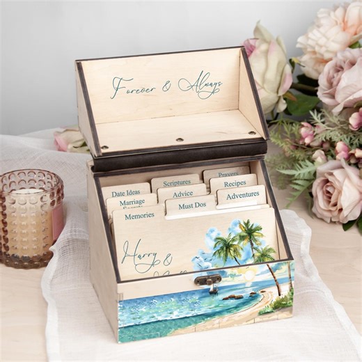 Beach Wedding Guest Book Alternatives Tropical Wedding Guestbook Ideas Hawaiian Wedding Signage Wooden Wedding Card Box for Wedding Wishes - Etsy