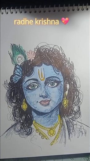 radhe krishna art that took me hours #shorts #viral #krishna