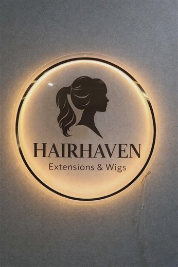 Personalized 3D Acrylic LED Sign | Custom Backlit Logo Display | Neon Style Wall Decor for Salon, Shop & Office