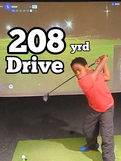 208-Yard Drive at Hukd Golf Simulator