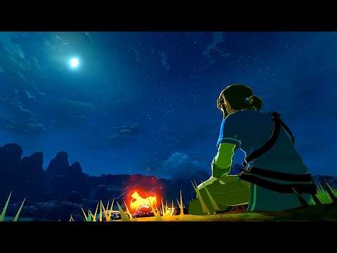 🌘Time for a well-deserved rest🌒 - Recover with Relaxing Zelda Piano Melodies and Calm Fire Ambiance